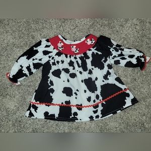 Marie Nicole clothing cow print smocked dress
